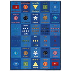 Kid Essentials Button Button 7'8" x 10'9" Area Rug in Color Multi