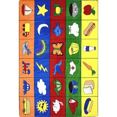 Kid Essentials Categories 7'8" x 10'9" Area Rug in Color Multi