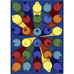 Kid Essentials Colorific 10'9" x 13'2" Area Rug in Color Multi