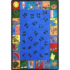 Kid Essentials Count On Me 7'8" x 10'9" Area Rug in Color Multi