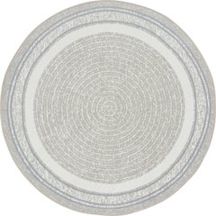 Cozy Corner 5'4" Round Area Rug in Color Linen