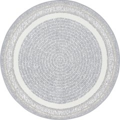 Cozy Corner 5'4" Round Area Rug in Color Mist