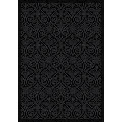 Any Day Matinee Damascus 5'4" x 7'8" Area Rug in Color Black
