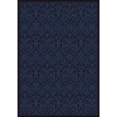 Any Day Matinee Damascus 5'4" x 7'8" Area Rug in Color Navy