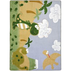 Kid Essentials Dino Fun 5'4" x 7'8" Area Rug in Color Multi