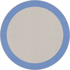 Kid Essentials Easy Going 5'4" Round Area Rug in Color Light Blue