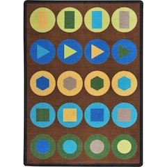 Kaleidoscope Encircled 7'8" x 10'9" Area Rug in Color Earthtone