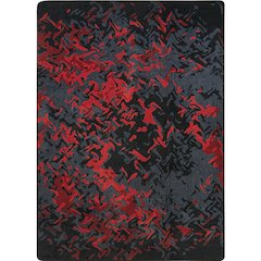 Kid Essentials Eruption 5'4" x 7'8" Area Rug in Color Ruby