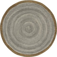 Kid Essentials Feeling Natural 5'4" Round Area Rug in Color Stone
