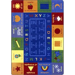 Kid Essentials First Words 7'8" x 10'9" Area Rug in Color Multi