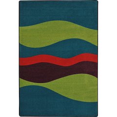 Kid Essentials Flow 7'8" x 10'9" Area Rug in Color Tropics
