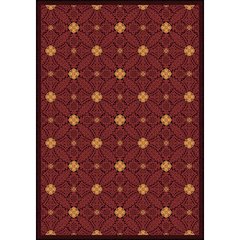 Any Day Matinee Fort Wood 5'4" x 7'8" Area Rug in Color Burgundy