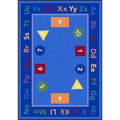 Kid Essentials Fun-damentals 7'8" x 10'9" Area Rug in Color Multi