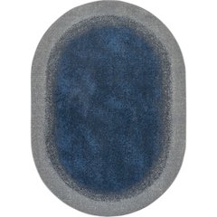Kid Essentials Grounded 7'8" x 10'9" Oval Area Rug in Color Marine