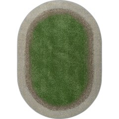 Kid Essentials Grounded 7'8" x 10'9" Oval Area Rug in Color Meadow