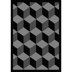 Kaleidoscope Highrise 5'4" x 7'8" Area Rug in Color Black