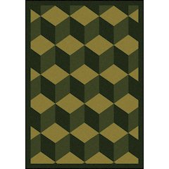Kaleidoscope Highrise 5'4" x 7'8" Area Rug in Color Olive