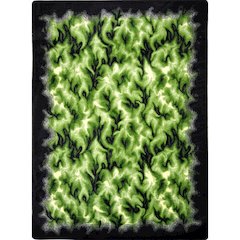 Kaleidoscope Inferno 5'4" x 7'8" Area Rug in Color Green