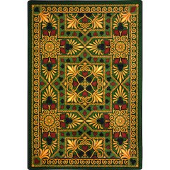 Games People Play Jackpot 5'4" x 7'8" Area Rug in Color Emerald