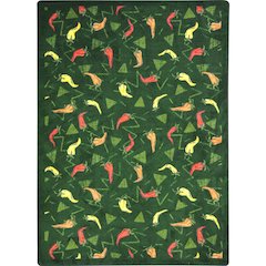 Kaleidoscope Jalapeno Fiesta 5'4" x 7'8" Area Rug in Color Emerald