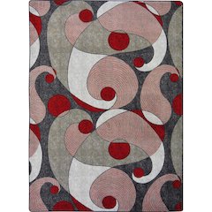 Kid Essentials Jazzy 5'4" x 7'8" Area Rug in Color Red/Gray
