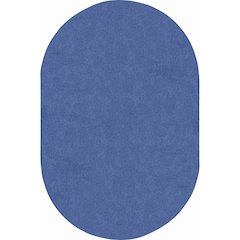 Kid Essentials Just Kidding 12' x 7'6" Oval Area Rug in Color Cobalt Blue