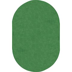 Kid Essentials Just Kidding 12' x 7'6" Oval Area Rug in Color Grass Green