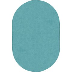 Kid Essentials Just Kidding 12' x 7'6" Oval Area Rug in Color Seafoam