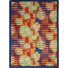 Games People Play Keeping Score 5'4" x 7'8" Area Rug in Color Red