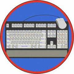 Kid Essentials Keyboard Connection 5'4" Round Area Rug in Color Gray