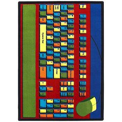 Kid Essentials Keyboard Connection 7'8" x 10'9" Area Rug in Color Multi