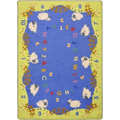 Kid Essentials Lamby Pie 7'8" x 10'9" Area Rug in Color Multi