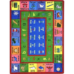 Kid Essentials LenguaLink (French) 7'8" x 10'9" Area Rug in Color Multi