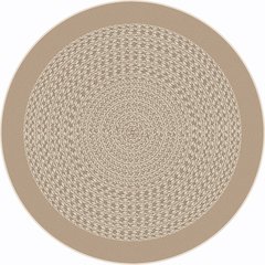 Kid Essentials Like Home 5'4" Round Area Rug in Color Beige