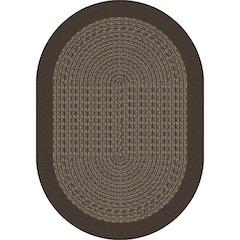 Kid Essentials Like Home 5'4" x 7'8" Oval Area Rug in Color Chocolate