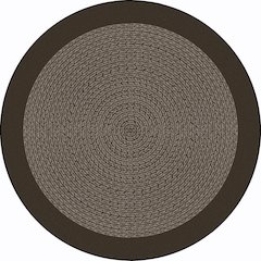 Kid Essentials Like Home 5'4" Round Area Rug in Color Chocolate
