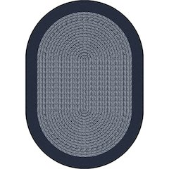 Kid Essentials Like Home 5'4" x 7'8" Oval Area Rug in Color Navy