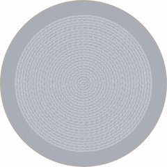 Kid Essentials Like Home 5'4" Round Area Rug in Color Silver