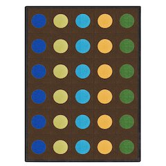 Kid Essentials Lots of Dots 10'9" x 13'2" Area Rug in Color Earthtone