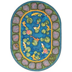 Kid Essentials Maria's Garden 5'4" x 7'8" Oval Area Rug in Color Multi