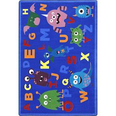 Kid Essentials Monster Mash 7'8" x 10'9" Area Rug in Color Multi