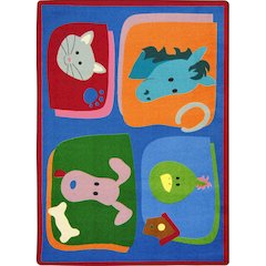 Kid Essentials My Favorite Animals 5'4" x 7'8" Area Rug in Color Multi
