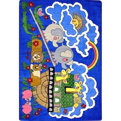 Kid Essentials Noah's Ark 5'4" x 7'8" Area Rug in Color Multi