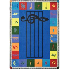 Kid Essentials Note Worthy (Elementary) 7'8" x 10'9" Area Rug in Color Multi