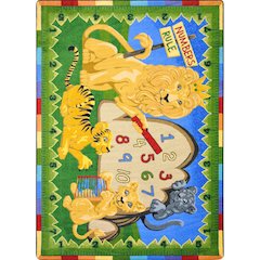 Kid Essentials Number's Rule 7'8" x 10'9" Area Rug in Color Multi