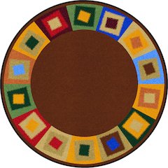 Kid Essentials Off Balance 13'2" Round Area Rug in Color Neutrals
