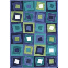 Kid Essentials Off Balance 7'8" x 10'9" Area Rug in Color Violet