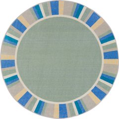 Kid Essentials Off the Cuff 5'4" Round Area Rug in Color Sage