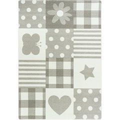 Claremont Kids Patchwork Girl 5'4" x 7'8" Area Rug in Color Linen