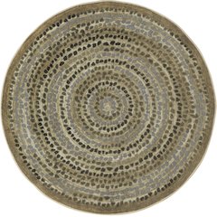 Kid Essentials Peaceful Pebbles 5'4" Round Area Rug in Color Stone